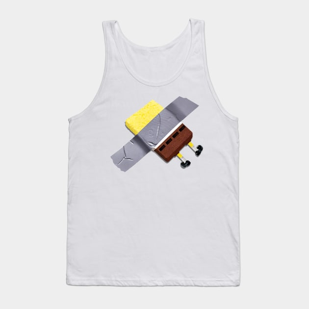 Duct tape Sponge Art Tank Top by WPHmedia